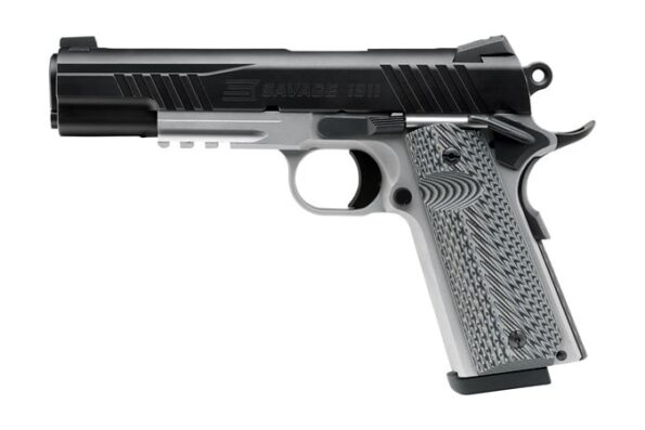 savage arms 1911 govt two tone rail 45 acp semi automatic 8 rounds 5 barrel